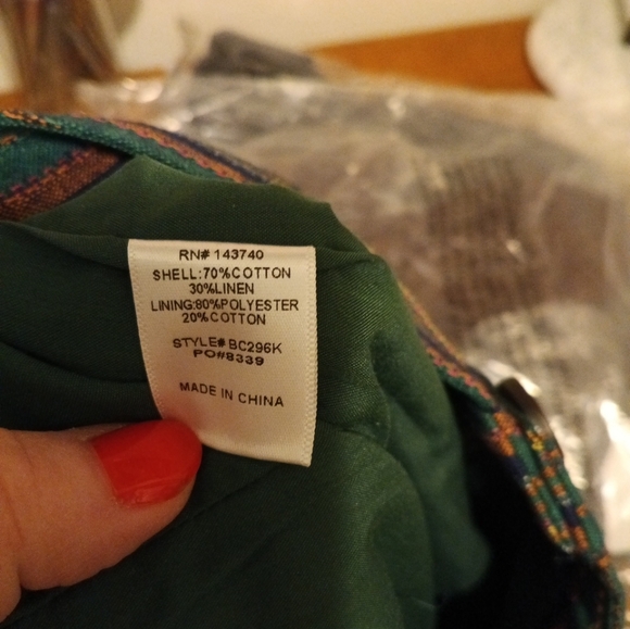 After Market Preppy Linen/Cotton Blend Skirt NWT Size Small Button Front - Picture 6 of 6